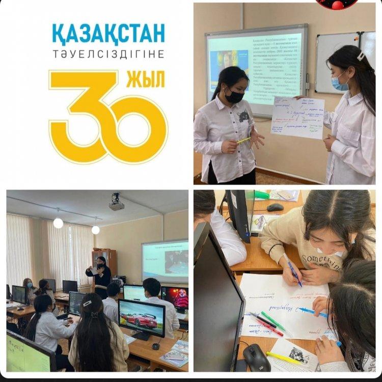 16 - желтоқсан Тәуелсіздік күніне орай 10К сынып оқушыларымен "Елбасы - Ұлы тұлға" атты тақырыпқа әңгімелесу жүргізілді.