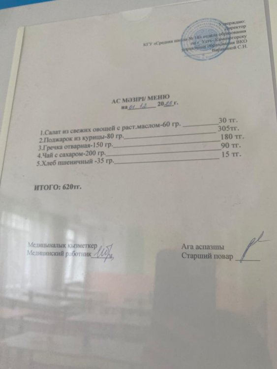 Меню 1.12.2023
